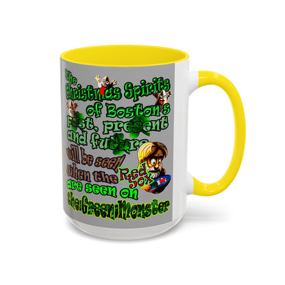 christmas spirits of boston - Accent Mug (light grey)