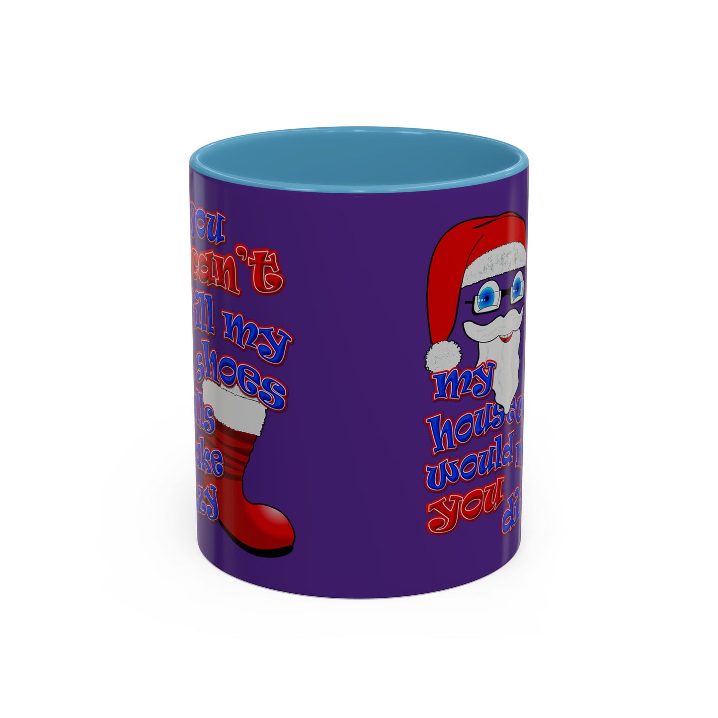 santa's shoes - Accent Mug (purple)