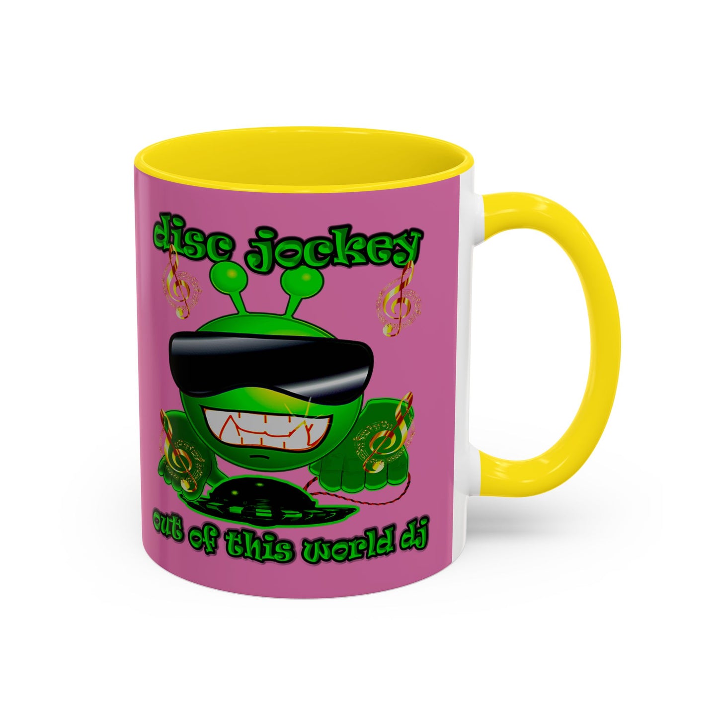 disc jockey - Accent Mug (light pink)