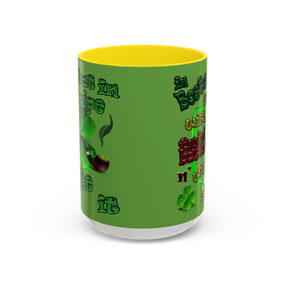 celtics logo - Accent Mug (green)