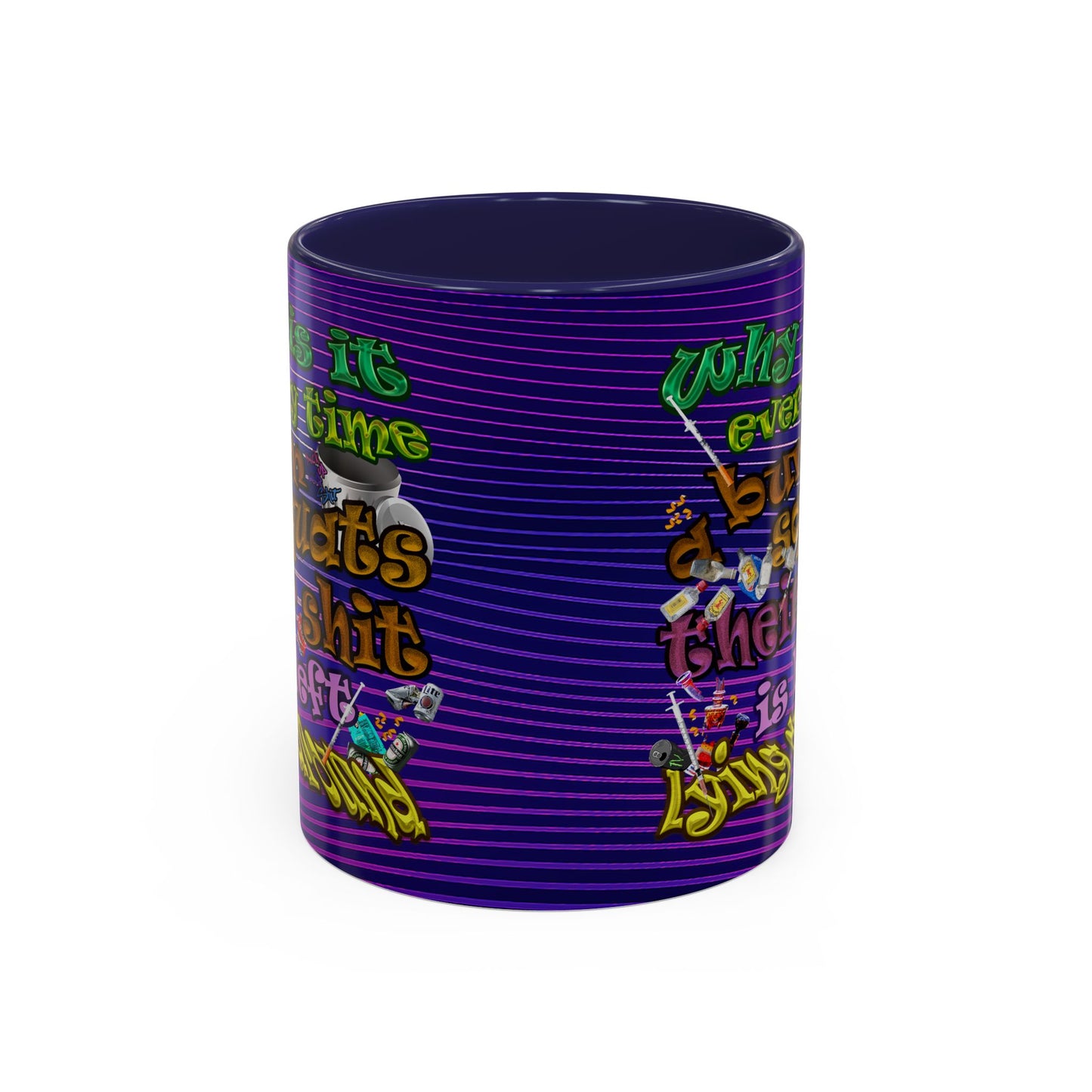 the bum's shit - Accent Mug (purple wave)