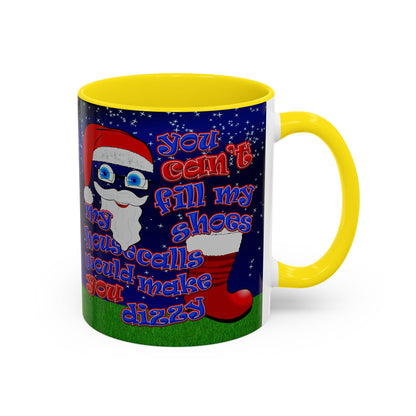 santa's shoes - Accent Mug ('snoops' background)