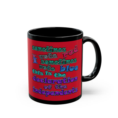 declaration of the independents - Black Mug (dark red)