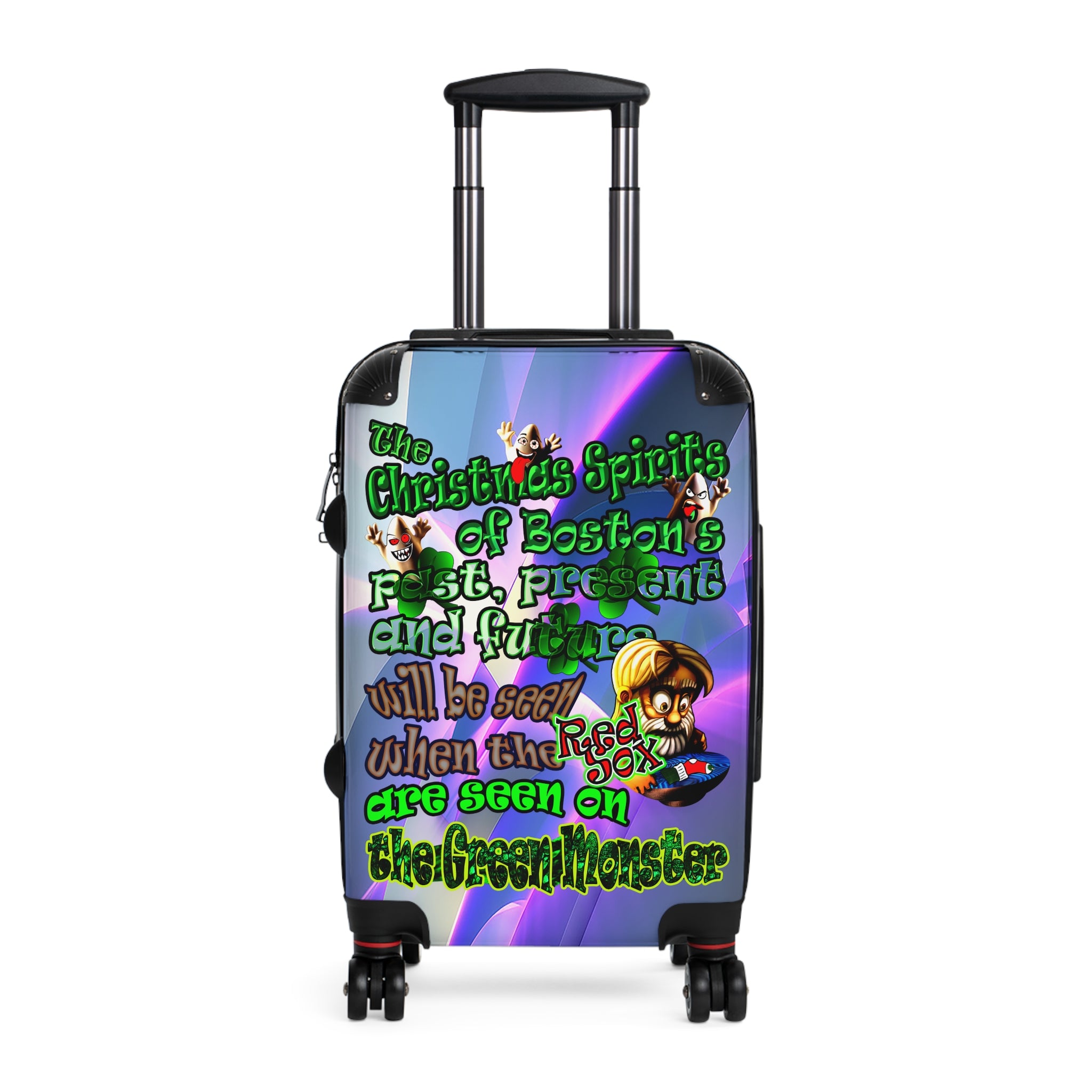 christmas spirits of boston - Suitcase (grey-pink wave)