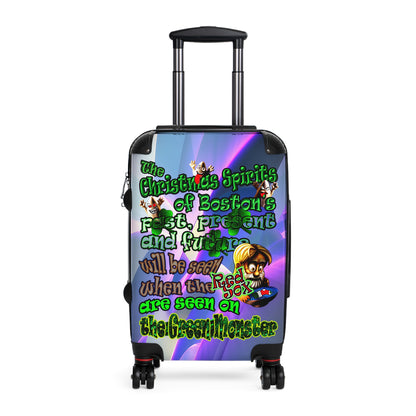 christmas spirits of boston - Suitcase (grey-pink wave)