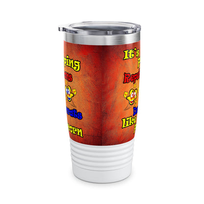 popping like popcorn - Ringneck Tumbler, 20oz (burnt orange)