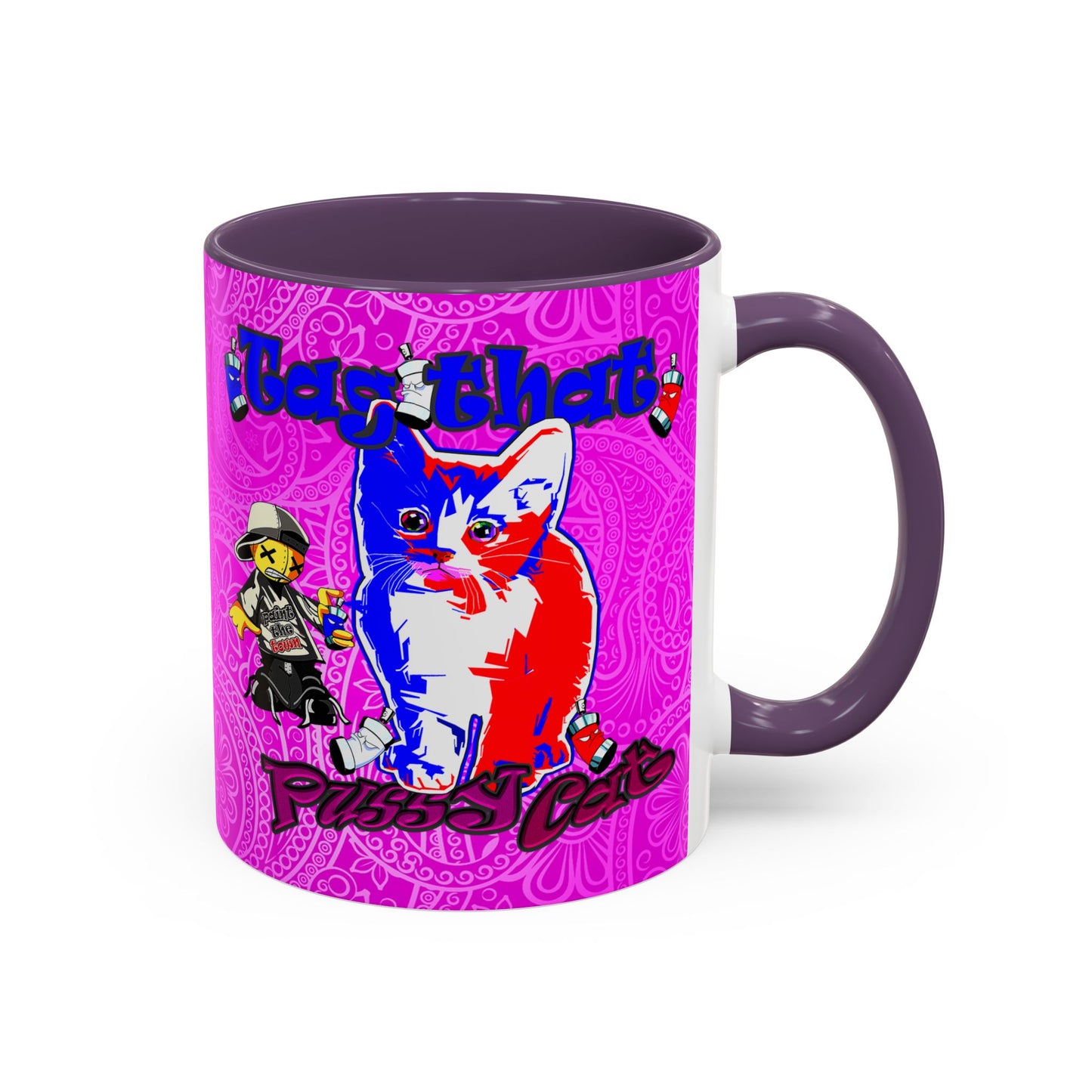 tag that - Accent Mug (pink swirl)