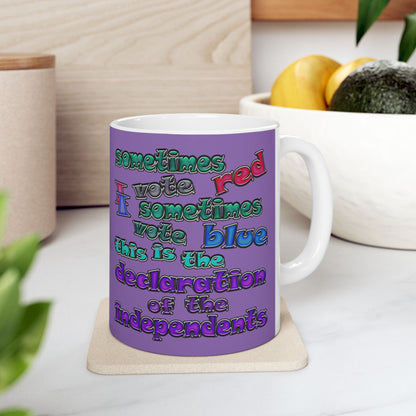 declaration of the independents - White Mug (light purple)