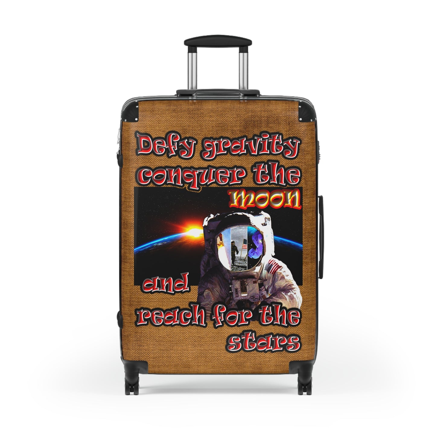 defy conquer reach - Suitcase (brown papyrus)