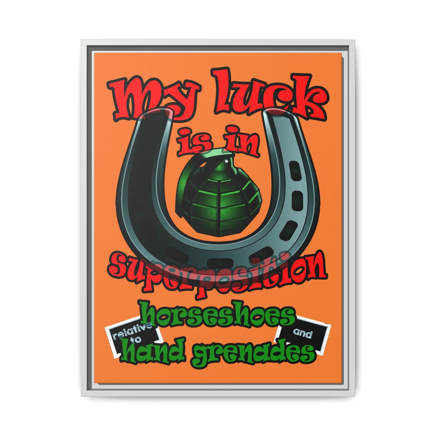 my luck - framed canvas art (crusta)