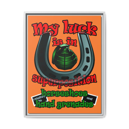 my luck - framed canvas art (crusta)