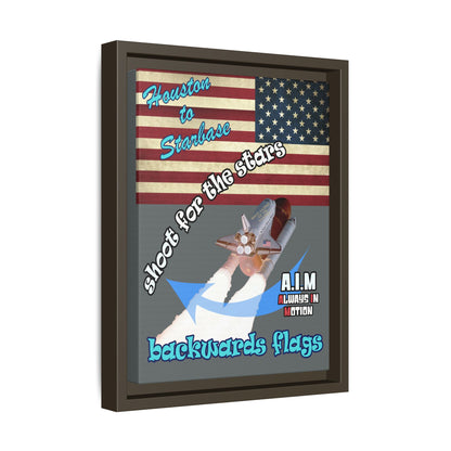 shoot for the stars - framed canvas art (dark grey)