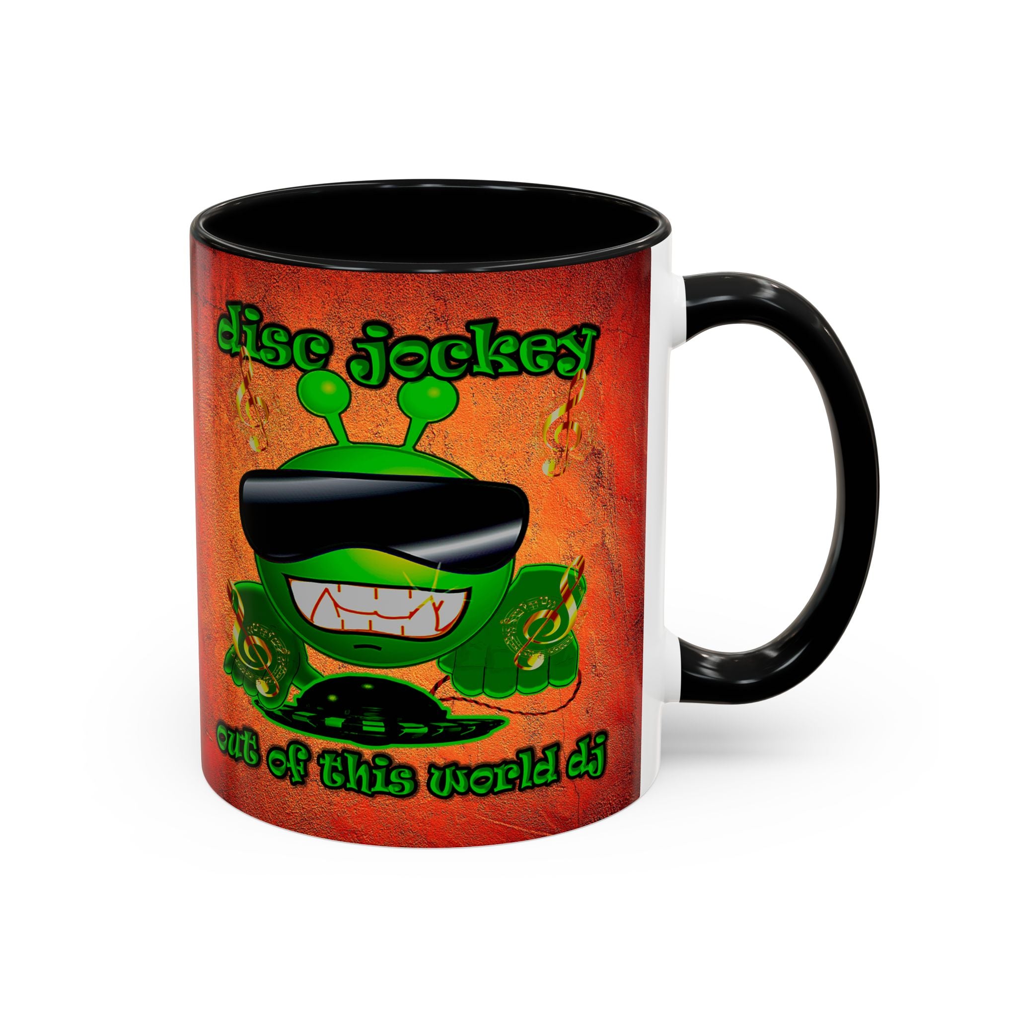 disc jockey - Accent Mug (burnt orange)
