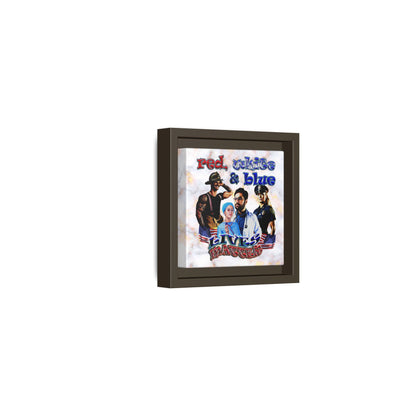 rw&b lives matter - framed canvas art (white marble)