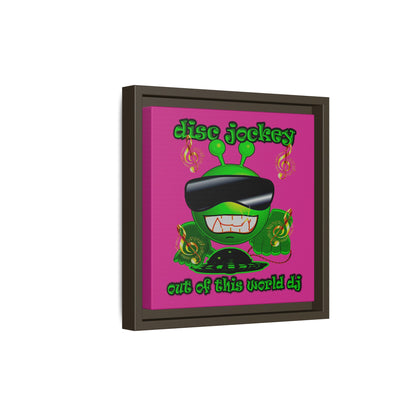 disc jockey - framed canvas art (pink)