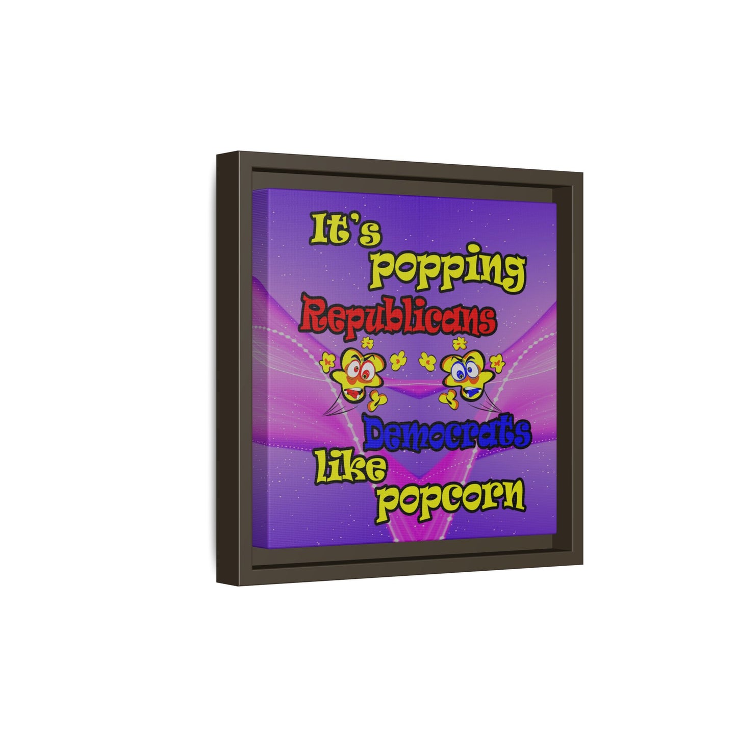 popping like popcorn - framed canvas art (purple-pink wave)