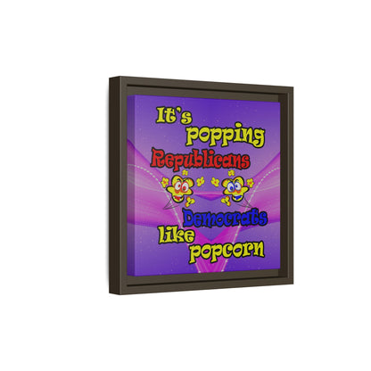 popping like popcorn - framed canvas art (purple-pink wave)