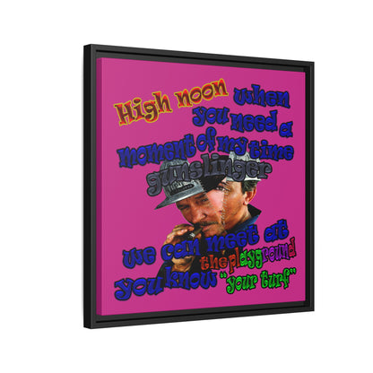 high noon - framed canvas art (pink)