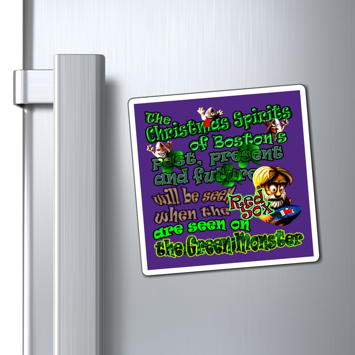 christmas spirits of boston - Magnets - (purple)