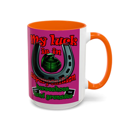 my luck - Accent Mug (pink)