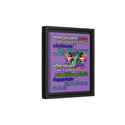 doggystyle - framed canvas art (light purple)
