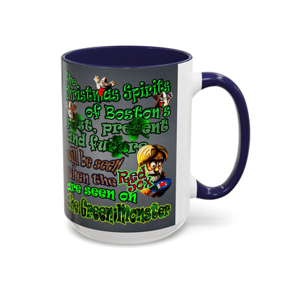 christmas spirits of boston - Accent Mug (grey-light grey)