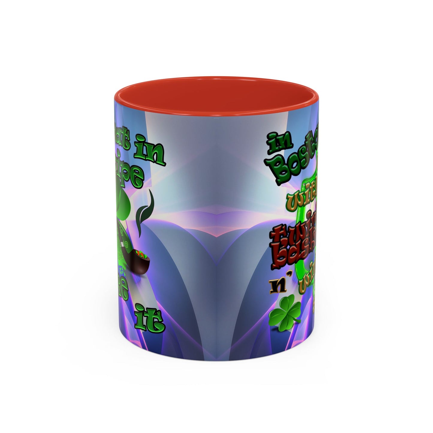 celtics logo - Accent Mug (grey-pink wave)