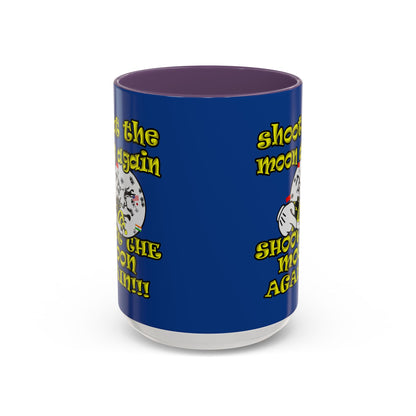 shoot the moon again - Accent Mug (dark blue)