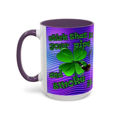 celtics logo - Accent Mug (purple wave)
