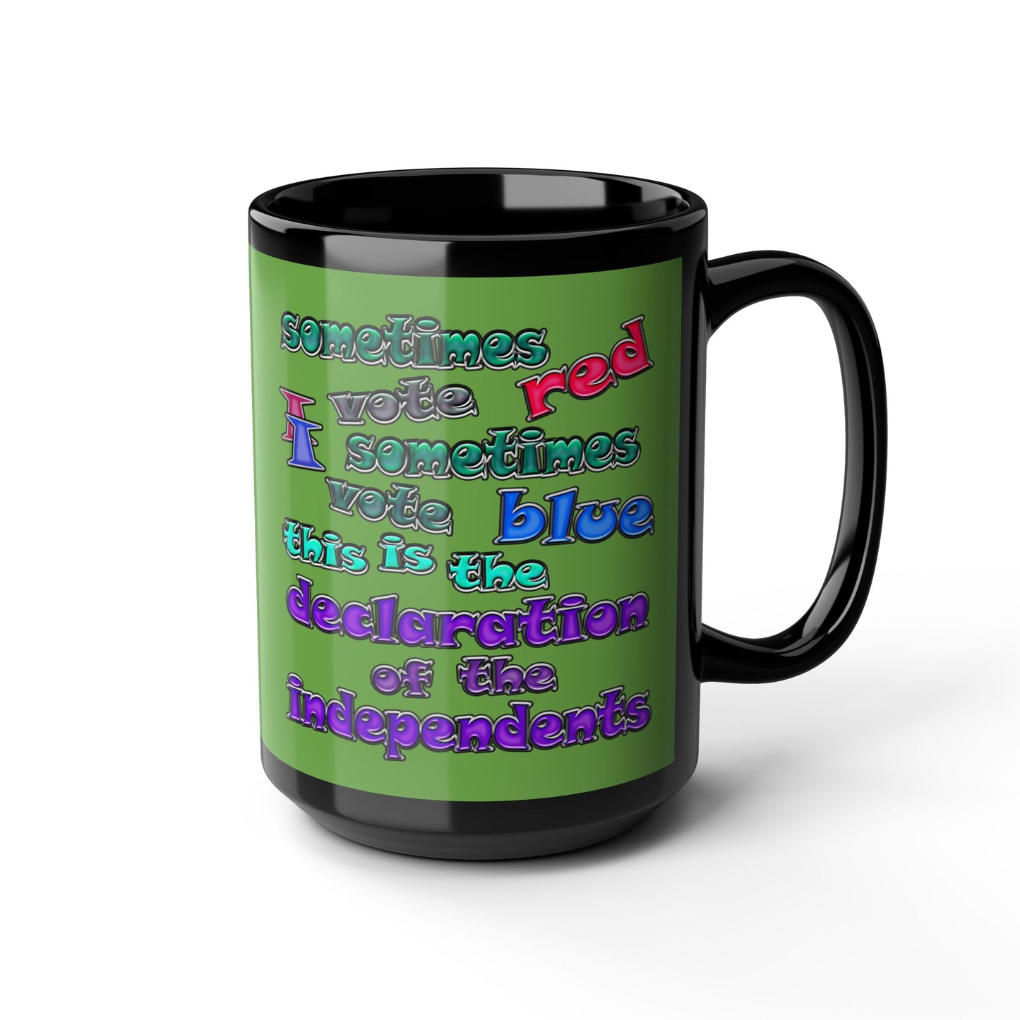declaration of the independents - Black Mug (green)