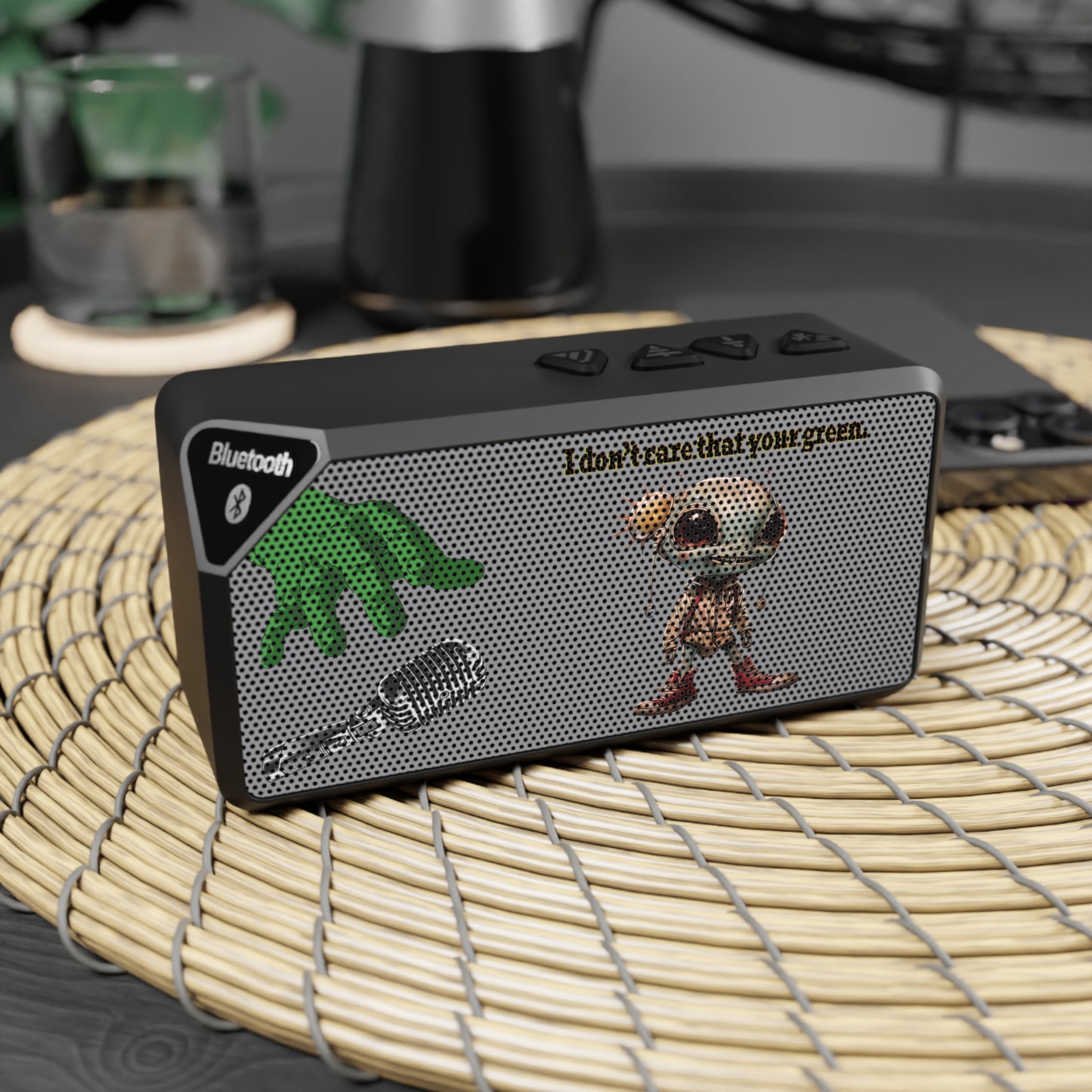 I don't care that your green - Jabba Bluetooth Speaker (grey)