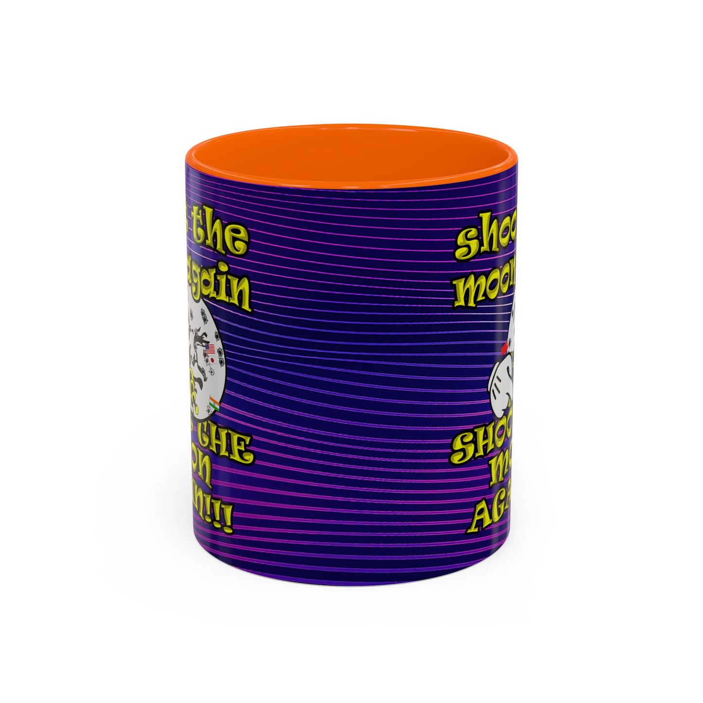 shoot the moon again - Accent Mug (purple wave)