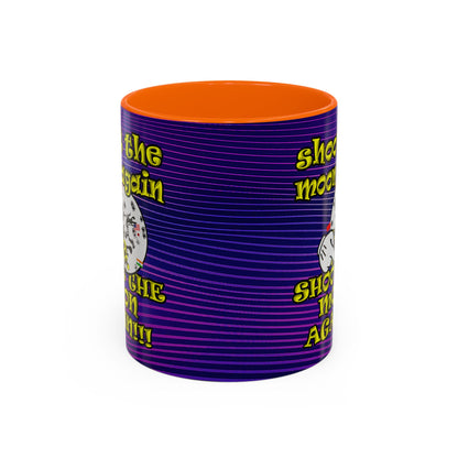 shoot the moon again - Accent Mug (purple wave)