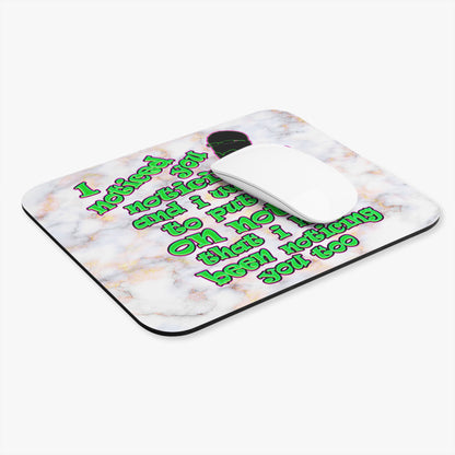 noticed you noticing - Mouse Pad (Rectangle) (white marble)