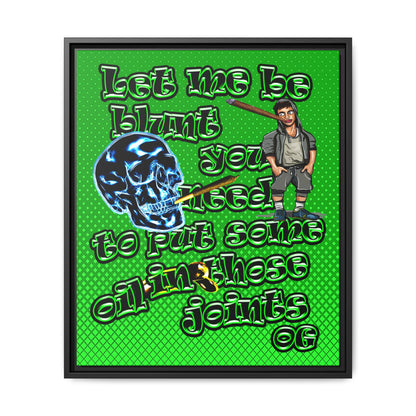 og - framed canvas art (logo green)