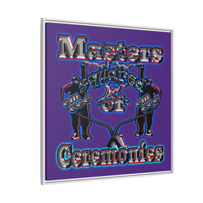 em cee squared - framed canvas art (purple)