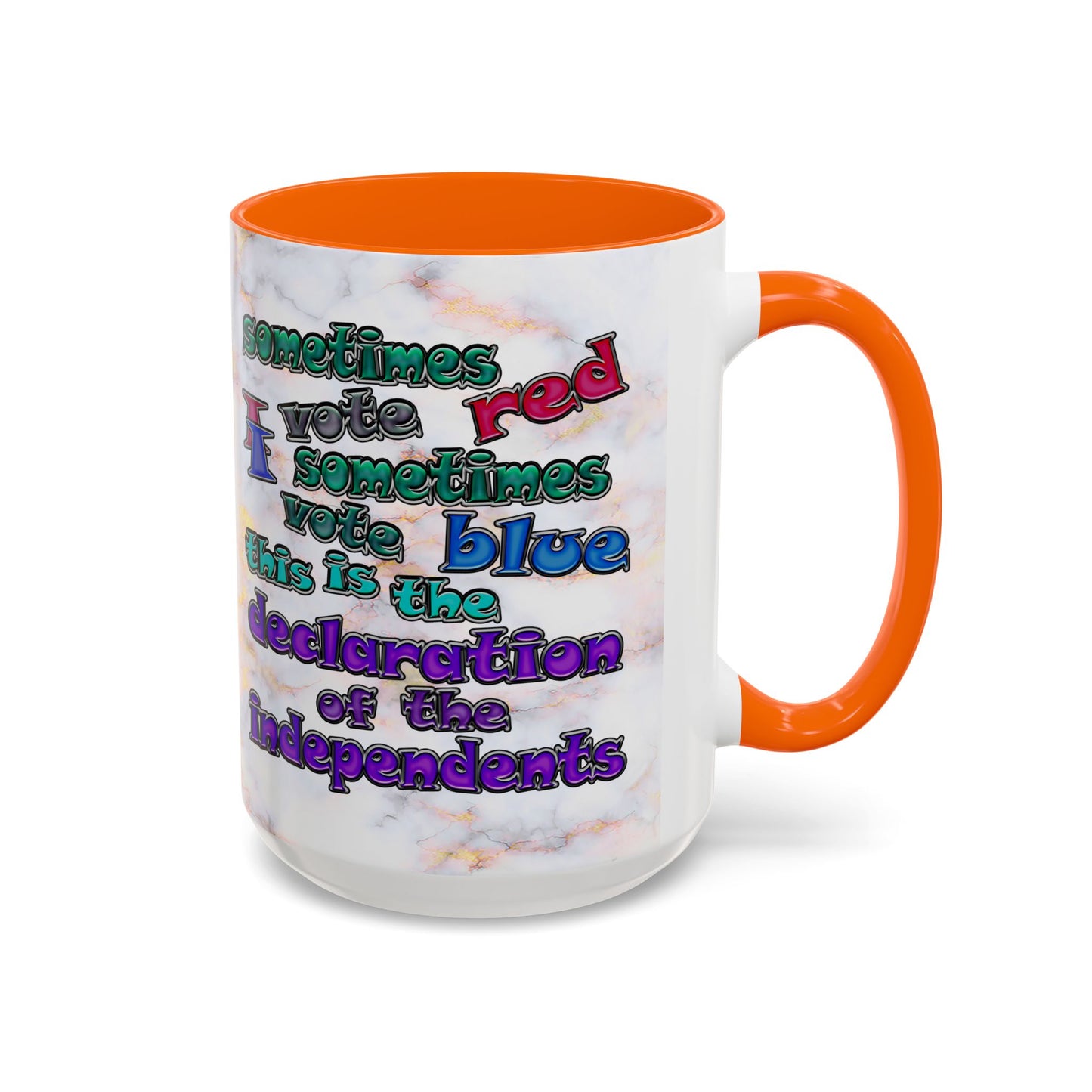 declaration of the independents - Accent Mug (white marble)