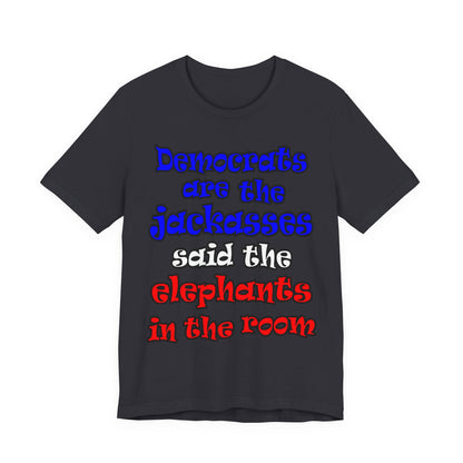 donkeys and elephants - Unisex Jersey Short Sleeve Tee