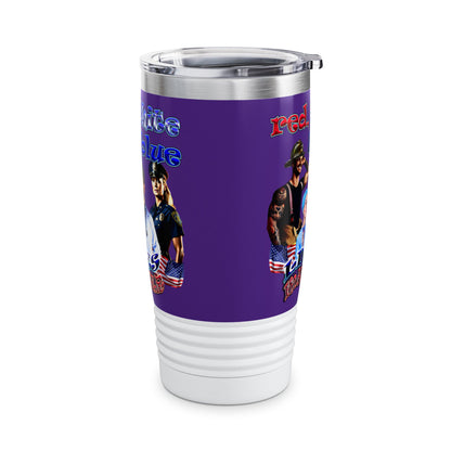 rw&b lives matter - Ringneck Tumbler, 20oz (purple)