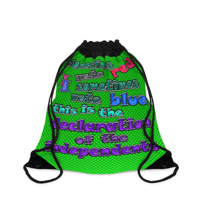 declaration of the independents - Drawstring Bag (logo green)