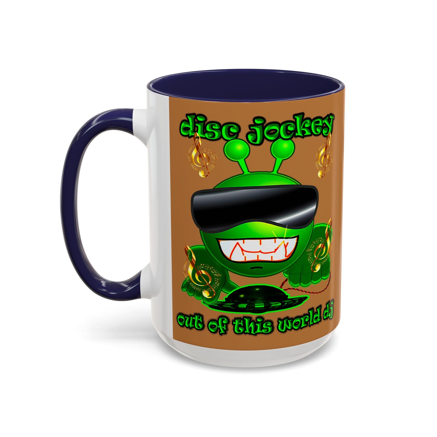disc jockey - Accent Mug (light brown)