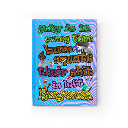 the bum's shit - journal-blank (light blue-purple wave)
