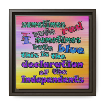 declaration of the independents - framed canvas art (color blur)