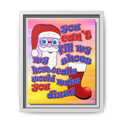 santa's shoes - framed canvas art (color blur)