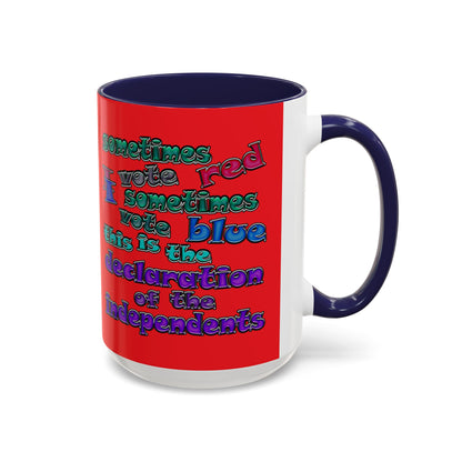 declaration of the independents - Accent Mug (red)