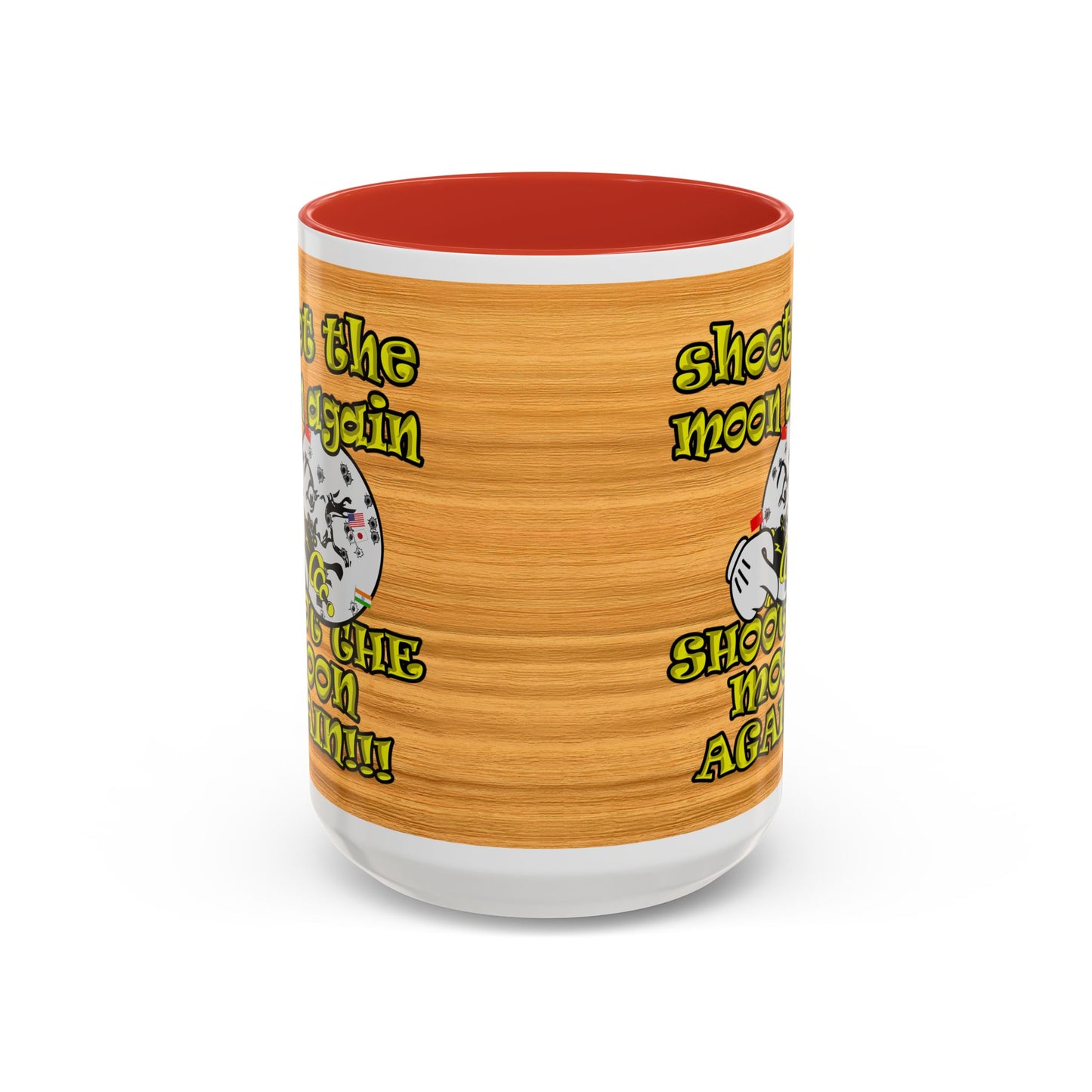 shoot the moon again - Accent Mug (butterscotch wood finish)