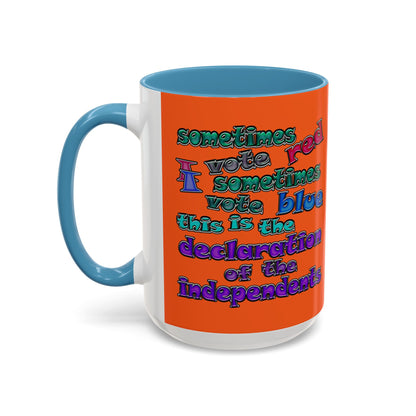 declaration of the independents - Accent Mug (orange)