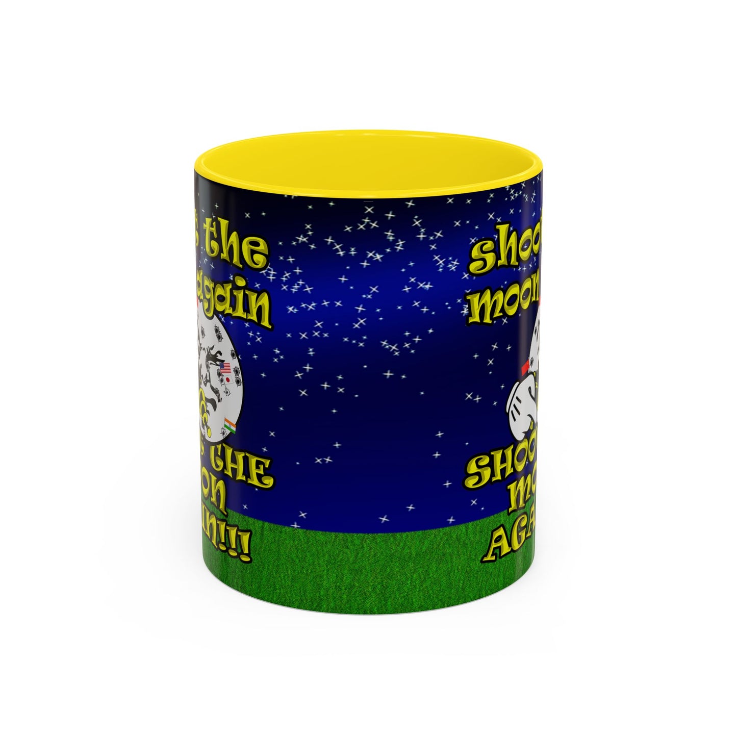 shoot the moon again - Accent Mug ('snoops' background)