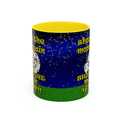 shoot the moon again - Accent Mug ('snoops' background)