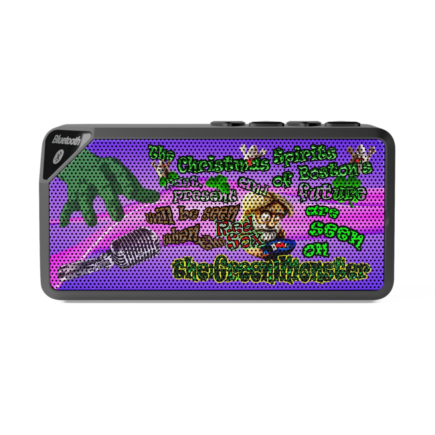 christmas spirits of boston - Jabba Bluetooth Speaker (purple-pink wave)